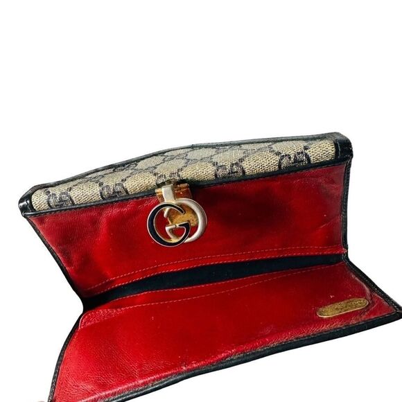 Gorgeous Gucci vintage Gg canvas and leather purse - Picture 13 of 15